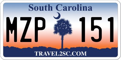 SC license plate MZP151