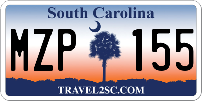SC license plate MZP155