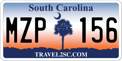 SC license plate MZP156