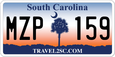 SC license plate MZP159