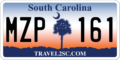 SC license plate MZP161