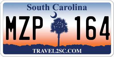 SC license plate MZP164