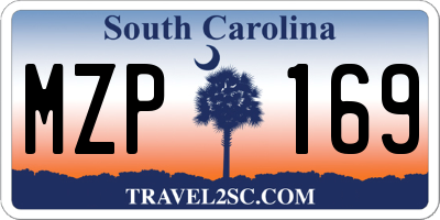 SC license plate MZP169