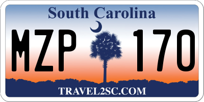 SC license plate MZP170