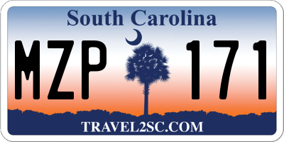 SC license plate MZP171