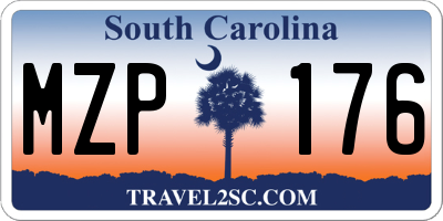 SC license plate MZP176