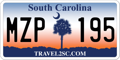 SC license plate MZP195
