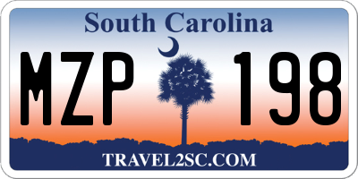 SC license plate MZP198