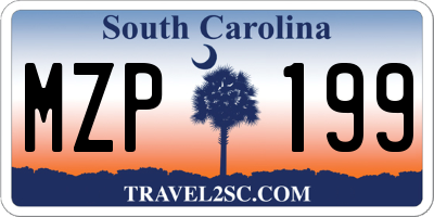 SC license plate MZP199
