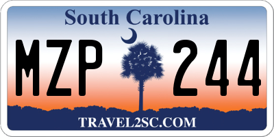 SC license plate MZP244