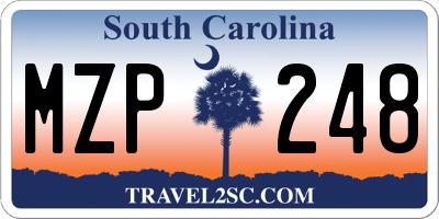 SC license plate MZP248