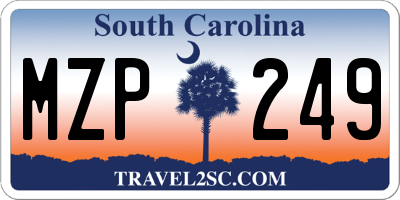 SC license plate MZP249