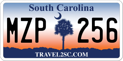 SC license plate MZP256