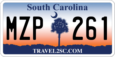 SC license plate MZP261