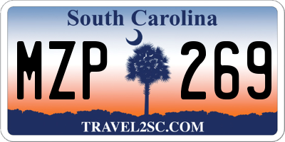 SC license plate MZP269