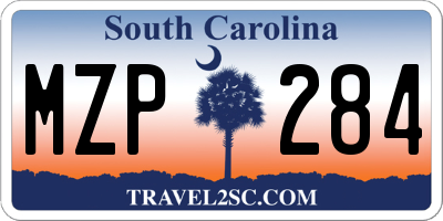 SC license plate MZP284