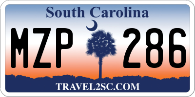 SC license plate MZP286