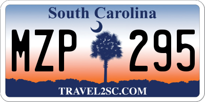 SC license plate MZP295