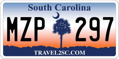 SC license plate MZP297