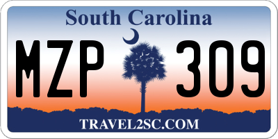 SC license plate MZP309