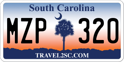 SC license plate MZP320