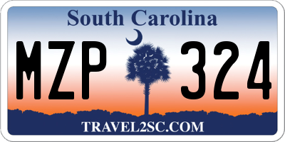 SC license plate MZP324