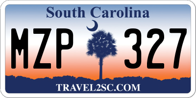 SC license plate MZP327