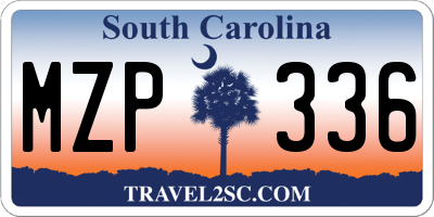 SC license plate MZP336