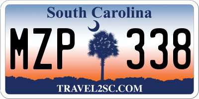 SC license plate MZP338