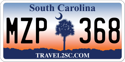 SC license plate MZP368