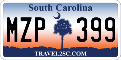 SC license plate MZP399