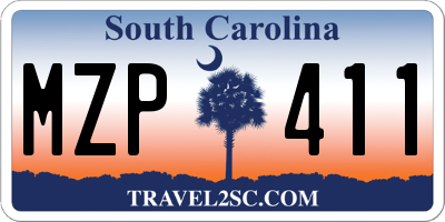SC license plate MZP411