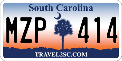 SC license plate MZP414