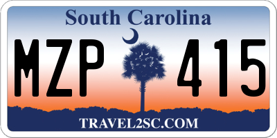 SC license plate MZP415