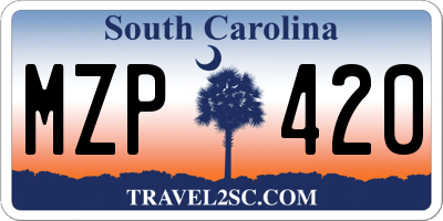 SC license plate MZP420