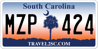 SC license plate MZP424