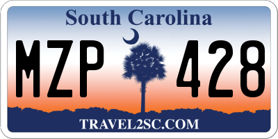 SC license plate MZP428