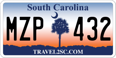 SC license plate MZP432