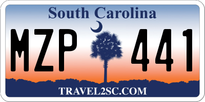 SC license plate MZP441