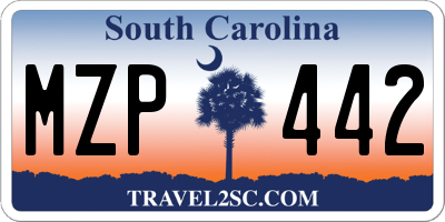 SC license plate MZP442
