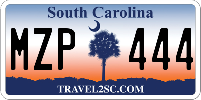 SC license plate MZP444