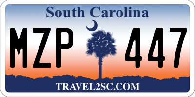 SC license plate MZP447
