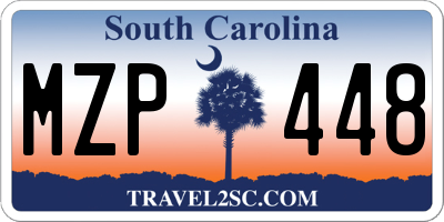 SC license plate MZP448
