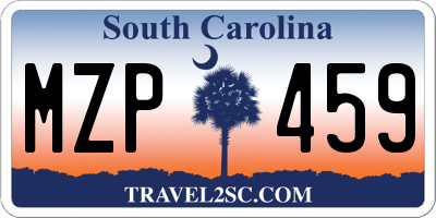 SC license plate MZP459