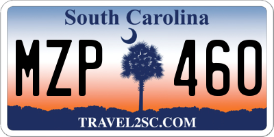 SC license plate MZP460