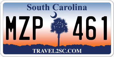 SC license plate MZP461