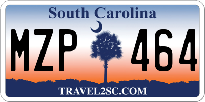 SC license plate MZP464