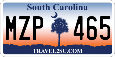 SC license plate MZP465