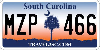 SC license plate MZP466
