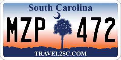 SC license plate MZP472